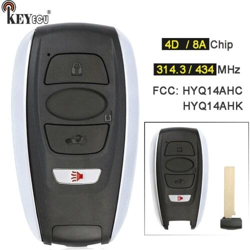 KEYECU 314.3MHz / 434MHz FSK HYQ14AHK HYQ14AHC 4 Button Prox Remote Key Fob for Subaru Crosstrek Forester Impreza Legacy Outback