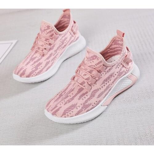 New womens shoes 2021 Korean fashion casual shoes sneakers breathable moisture shoes light womens flying shoes