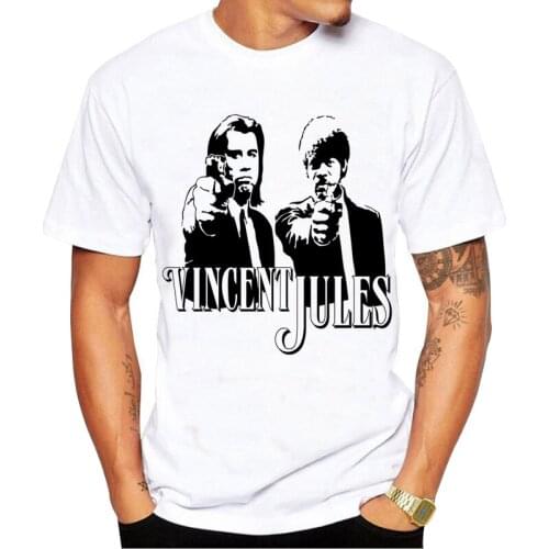Pulp Fiction T-shirt Mens Summer Casual model Short Sleeve T Shirt for male comfortable top tees