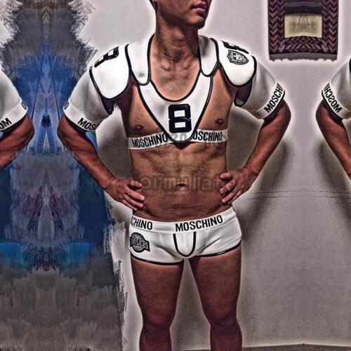 Mens wear sexy baseball style bar nightclub concert singer dancer costume