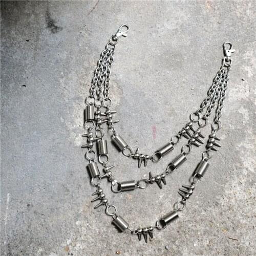 Mens Waist Key Chain Metal Vintage Hip Hop Gothic Punk Skeleton Pants Trousers Jean Biker Wallet Key Ring BL97