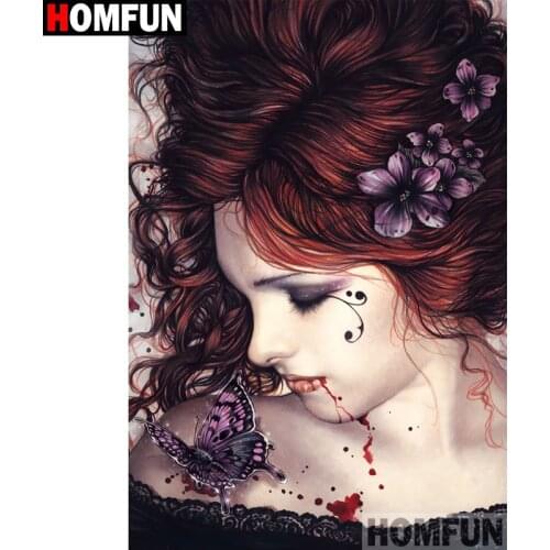 HOMFUN Full Square/Round Drill 5D DIY Diamond Painting "beauty" Embroidery Cross Stitch 5D Home Decor A08753