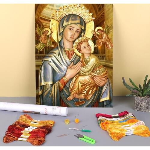 Region Icons Printed Fabric 11CT Cross-Stitch Kit DIY Embroidery DMC Threads Needlework Craft Sewing Handiwork Floss Jewelry