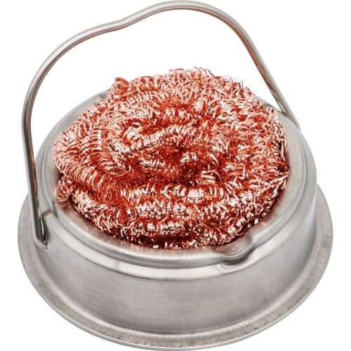 Soldering iron tip cleaning mesh filter welding solder nozzle cleaner copper wire ball clean ball dross box Cleaning Bal