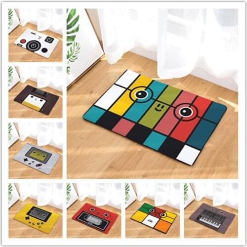 The Record CD Printing Floor Mats Living Rooms Anti-slip Carpet for Bedroom Kitchen Bathroom Rug Welcome Mats for Front Door