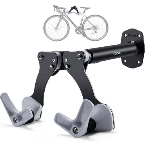 Bike Wall Mounts Holder Stand Rack Horizontal Metal Bicycle Rack Holder Hook With Adjustable Width For Indoor Bike Storage Rack