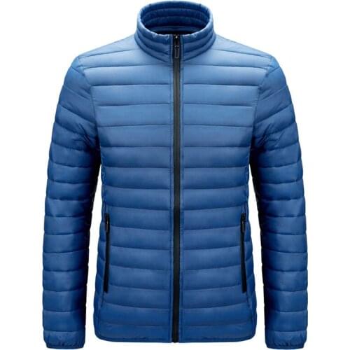 New Fashion Men coat casual Clothes Winter Warm Zipper Outdoor track ultralight Jacket 6xl