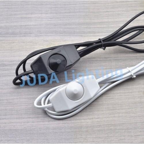 Dimmer switch with GB EU plug cable wire cord set black white Electrical cable wires for ceiling lamp table lamp desk light diy