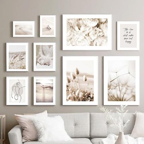 Scenery Flower Poster Wall Art Canvas Painting Modern Nordic Figure Landscape Picture Home Decor Prints for Living Room Design