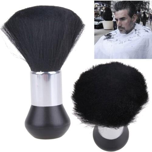 Professional Soft Black Neck Brushes Salon Face Duster Hair Cleaning Hairbrush Salon Hair Cutting Hairdressing Styling Cleanser
