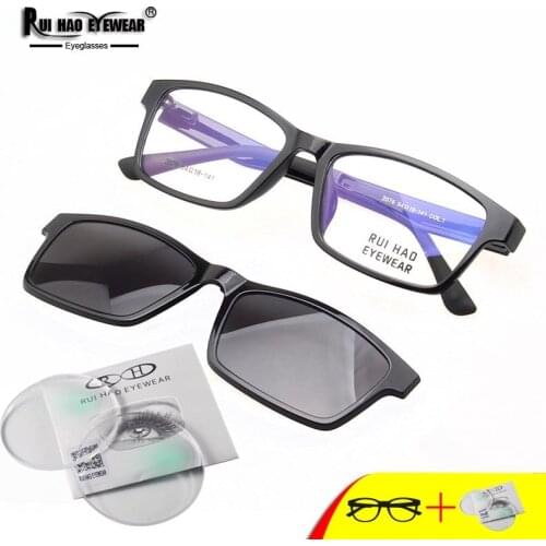 Rectangle Prescription Eyeglasses Men Women Retro Glasses Frame Customize Resin Lenses Concise Business Spectacles 2076