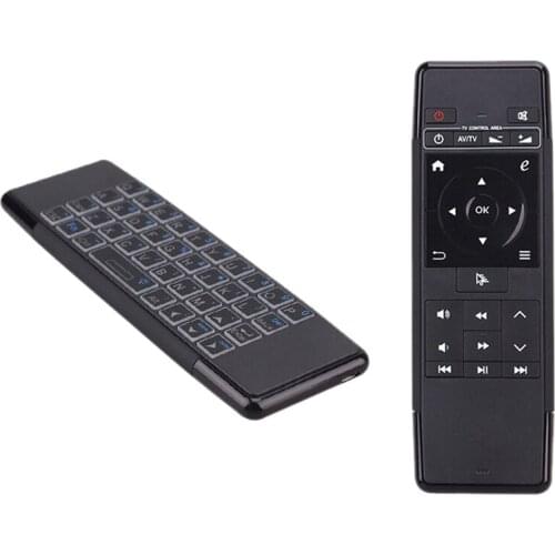 RISE-2.4G Backlit Voice Remote Control Air Mouse Remote Anti-Lost For Android TV Box Max OS Linux PC Projector HTPC Laptop