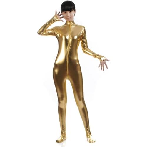 SM7173)12 colors Shiny Metallic Tights Unisex original Fetish Zentai Suits
