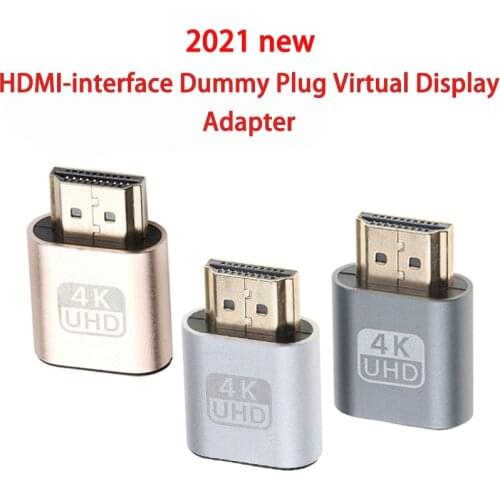 HDMI-compatible Virtual Display 4K DDC EDID Dummy Plug EDID Display Emulator Adapter Support 1920x1080P For Bitcoin BTC Mining