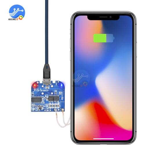 Qi Wireless Charging Standard Receiver Charger Module For Micro USB Mobile Phone Charger Board DC 5V 2A 10W Electronic Diy