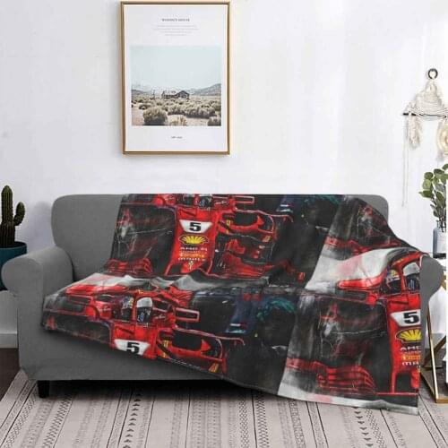 Ferrari Creative Design Comfortable Flannel Blanket Shumacher Vettel Leclerc