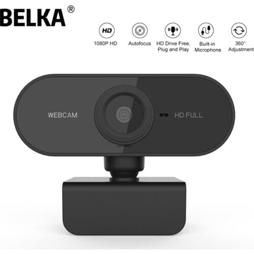 1080P Full HD Webcam With Microphone Computer Web Camera 360 Rotatable Cameras For Live Broadcast Video Calling Conference Work