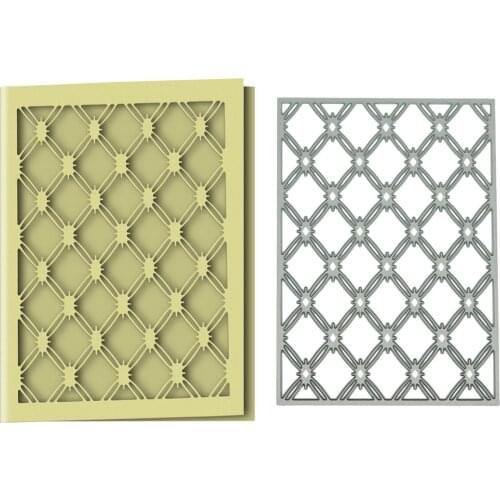Hollow Out Rhomb Diamond Pattern Envelope Cover Cutting Dies For Scrapbooking Invitation Card Border Cutter Craft Mold