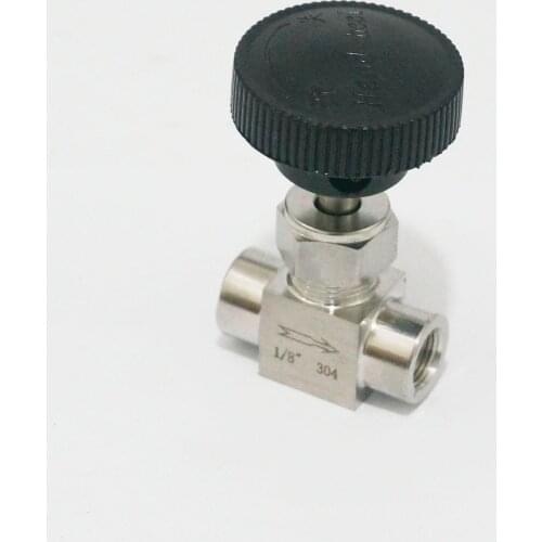 1/8" BSP Equal female Thread 304 Stainless Steel shut off valve Needle Valve 915 PSI