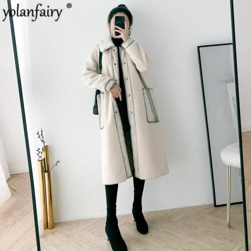 Real Fur Coat Women Sheep Shearling Winter Coat Women Korean Wool Jacket Women Clothes 2020 Manteau Femme BGS80950 YY1092