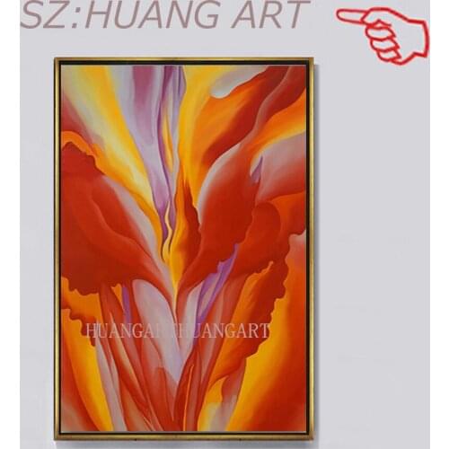 Red Color Abstract 100% Hand Painted Oil Painting Wall Decor Canvas Art Pieces Paintings Artwork For Living Room Decoration