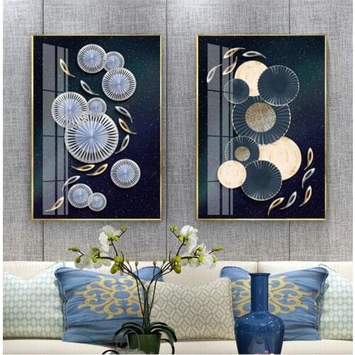 Abstract Origami Gold Fish Canvas Painting On The Wall Art Posters Luxury Modern Home Decor Modular Picture for Living Room