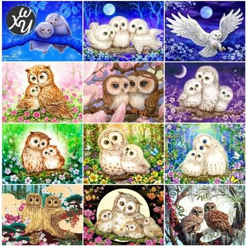 Diamond Mosaic Owl Diamond Painting Kits for Adults Animal Cross Stitch Embroidery Full Drill Accessories Rhinestones Home Decor