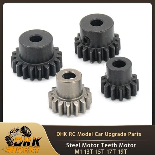 RC Car Parts DHK HOBBY 8384/8382/8381 Steel Motor Teeth Motor Shaft 5mm Steel Pinion Gear Accessories M1 13T 15T 17T 19T