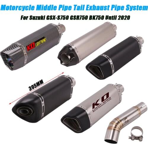 For Suzuki GSR750 GSX-S750 BK750 Middle Pipe Exhaust Muffler Tubes DB Killer Escape Motorcycle Link Silencer System Until 2020