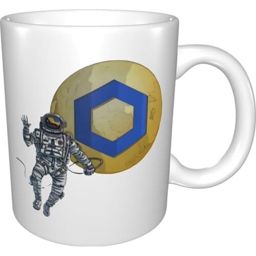 Crypto Link Hodl Astronaut Chainlink Cryptocurrency Mug Coffee Cup Coffee Mug Bottle Mugs Funny