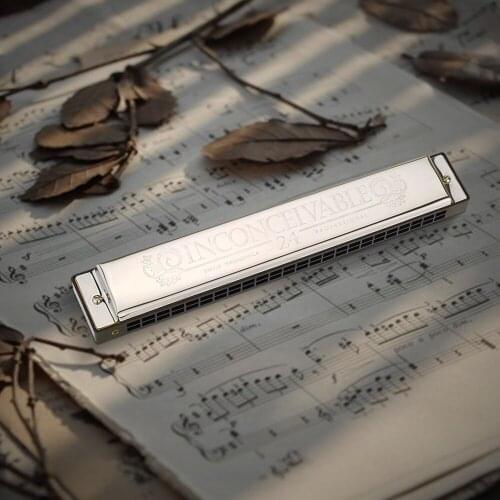 Swan Tremolo Harmonica Performance Harmonica 24 Holes 48 Tones C Key Mouth Organ with Black Box Top Quality