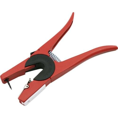 Cattle Livestock Metal Practical Goat Sheep Horse Ear Tag Animal Tools Plier Forcep Applicator Red Alloy Material
