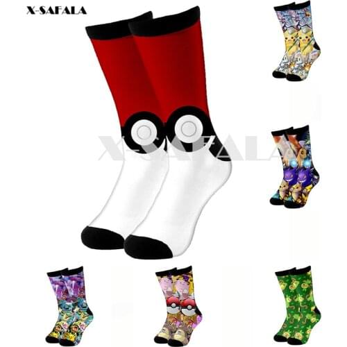 Cartoon Kawaii 3D Fashion Long Socks Cycling Casual Novelty High Socks Men Women Cotton Funny Colorful Leg Calf Cotton-2