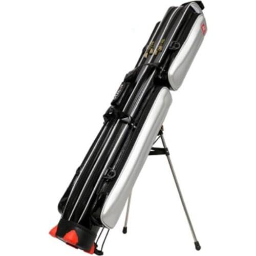 126cm Multipurpose Three layers Fishing storage Bag PU Hard Shell Fishing Rod Bag With support