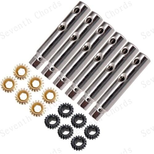 A Set Guitar Tuning Pegs Tuners Machine Heads 1:18 Gear and Diameter 6mm Iron Pins 2 Hole