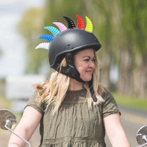 New Car Motorcycle Helmet Devil Horn Motocross Full Face Off Road Helmet Decoration Car Accessorie Headwear Sucker Auto Amiable