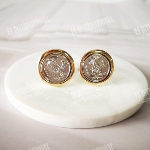 One pair Freemason Masonic Cufflinks Square and Compass Commemorative ornaments Clothing accessories C6