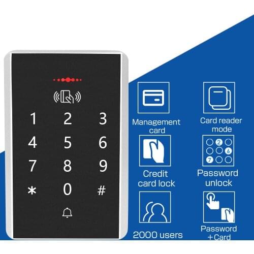 125Khz RFID Access Control Keypad Digital Panel Card Reader Lock System Controller Standalone Access 2000 Users Door