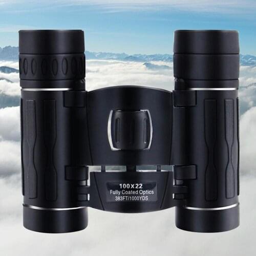Portable Outdoor Anti-Slip 100x22 High Power BAK4 Prism Binocular Telescope Binoculars Outdoor Black Outdoor Sports Telescope