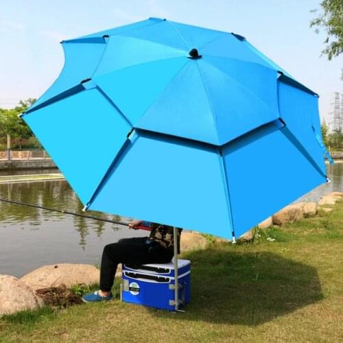 Outside folding umbrella finishing tent Sea Umbrella Beach Shelters Umbrella Tent Camping Large Sun & Rain Canopy Beach Umbrella