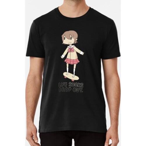 Life Sucks Drop Out T Shirt Anime Manga Cute Ghetto Emo Sad Moe Nichijou Yukko Mio