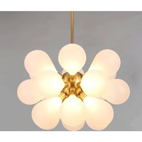 18 Glass Balls Bubbles Parlor Led Pendant Light Nordic Home Loft Deco Hotel Hall Hanging Lamp Bedroom Dining Room Pendant Lamp