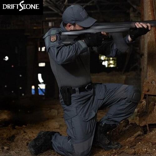 Tactical Military Uniform Gray Tactics Airsoft Militaire Special Forces Soldier Suit Camouflage Men Combat Shirt Pants No Pads