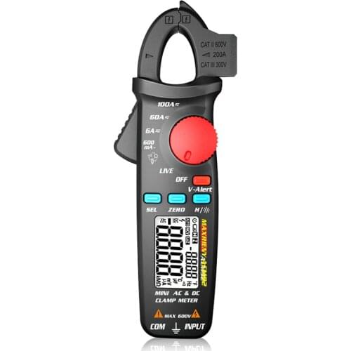 DC/AC Clamp Meter True RMS 6000 Counts Portable Auto Ranging Multimeter Amp Voltage Frequency Resistance Live Check NCV