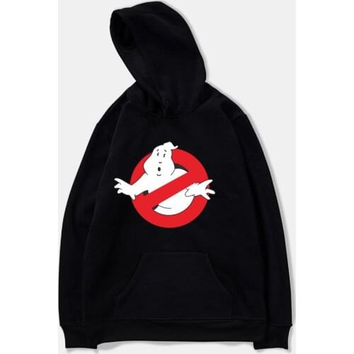 Hot Sale Ghostbusters Hoodie Men/Women Fashion Casual Loose Black Sweatshirt Print Ghost busters Hip Hop Hoodie Streetwear