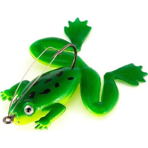 Fly fishing wobbler frog bait, soft silicone artificial bait with hook, used for bait frog bait,hook bait,Pescado fishing tackle