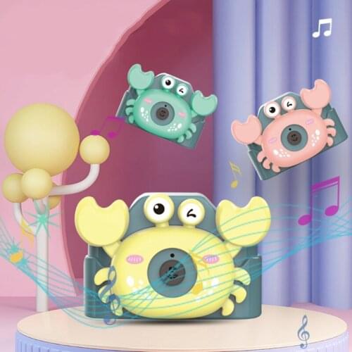 Bubble Machine Blower for Toddlers&Kids Bubble Solution Small Carb Toy with Simulation Camera for Open Fileld Activity