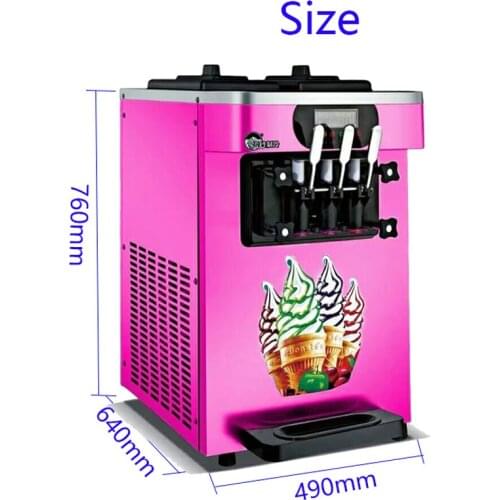 XQ-18X THREE Flavors Soft Ice Cream Machine Sweet Ice Cream Maker Ice Cream Maker 18L-22L/H