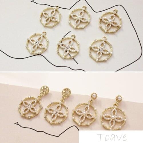 Pearl Alloy Pendant Silver Needle Pendant Ear Stud DIY Handmade Ear Stud Material Accessories