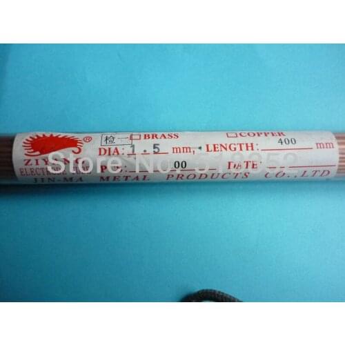 1.5mmx400mm Ziyang Copper Electrode Tube for EDM Drilling Machines Single Hole